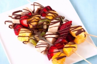 Замороженные фрукты с шоколадом